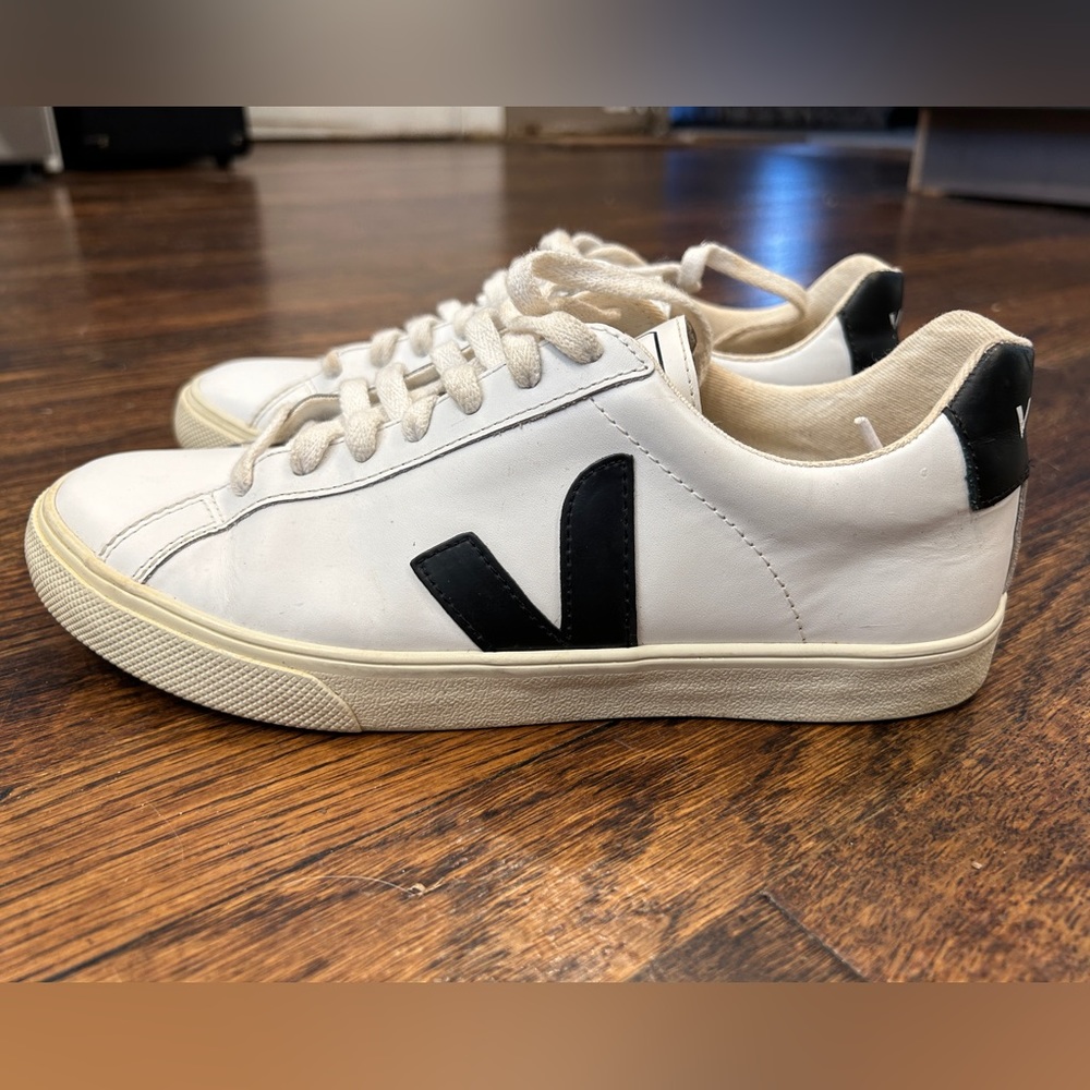 VEJA + NET SUSTAIN Esplar rubber-trimmed vegan leather sneakers